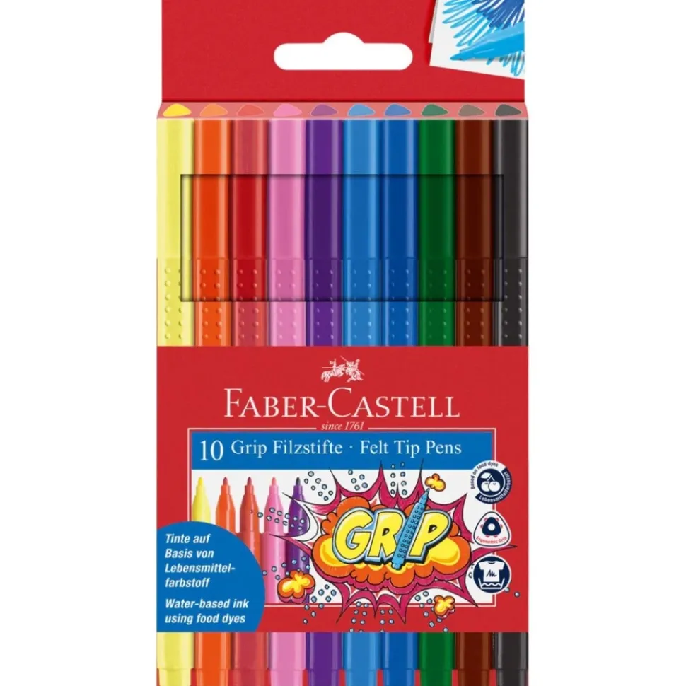Set 10 rotuladores Grip Faber-Castell