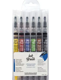 Set 6 Rotuladores Ink Brush Actuales Sennelier