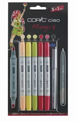 Set 5+1 rotuladores Manga #08 Copic Ciao