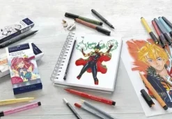 Set 6 rotuladores Manga Shônen Pitt Artist Pen Faber-Castell