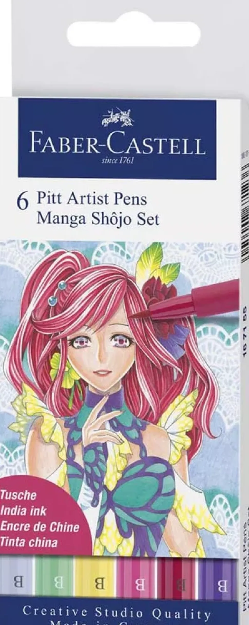 Set 6 rotuladores Manga Shôjo Pitt Artist Pen Faber-Castell