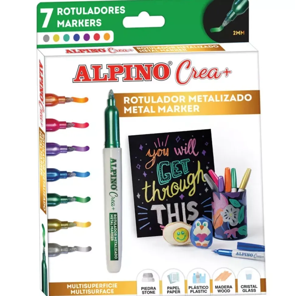 Set 7 Rotuladores Metalizados Crea+ Alpino