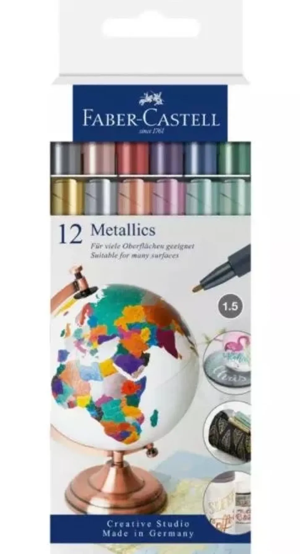Set 12 Rotuladores Metálicos Metallics Marker Faber-Castell