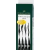 Set 4 rotuladores Negro XS-M Pitt Artist Pen Faber-Castell