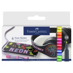 Set 6 Rotuladores Neón 1.5 Creative Studio Faber-Castell