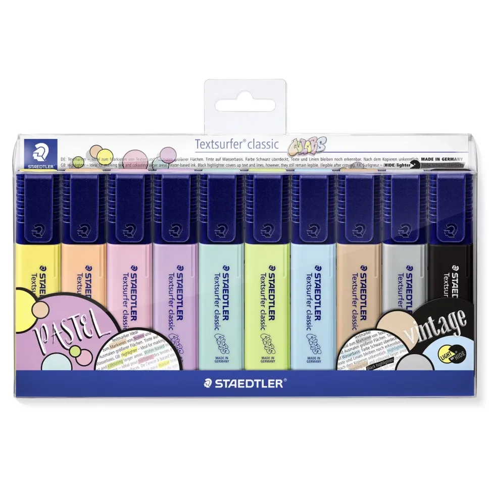 Set 10 Rotuladores Pastel Textsurfer Classic Staedtler
