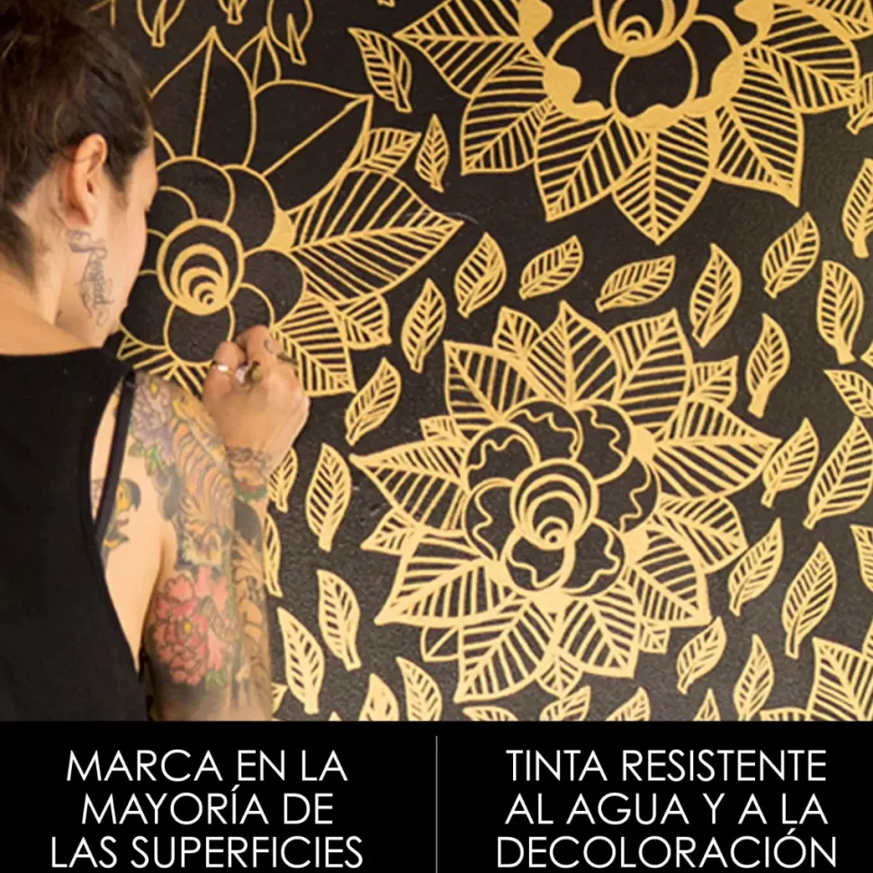 Set 3 Rotuladores Permanentes Metálicos Punta Fina Sharpie