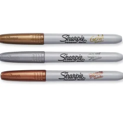 Set 3 Rotuladores Permanentes Metálicos Punta Fina Sharpie