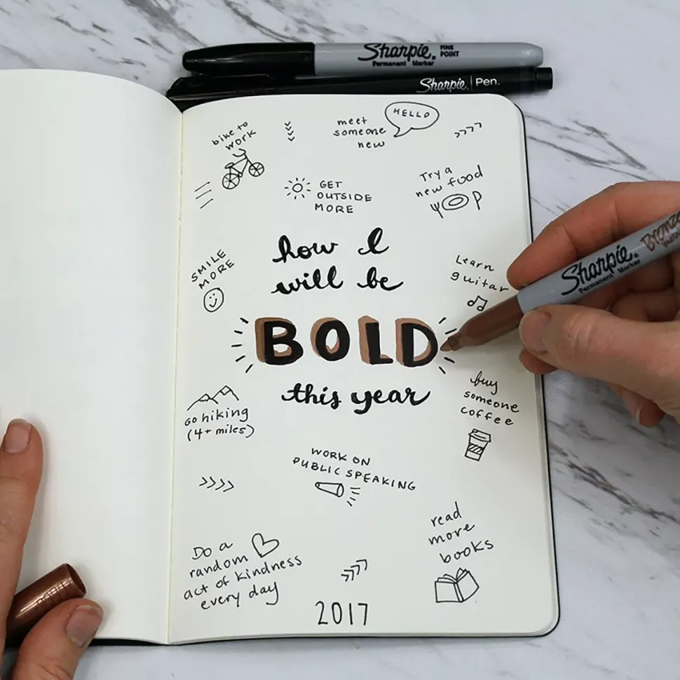 Set 3 Rotuladores Permanentes Metálicos Punta Fina Sharpie