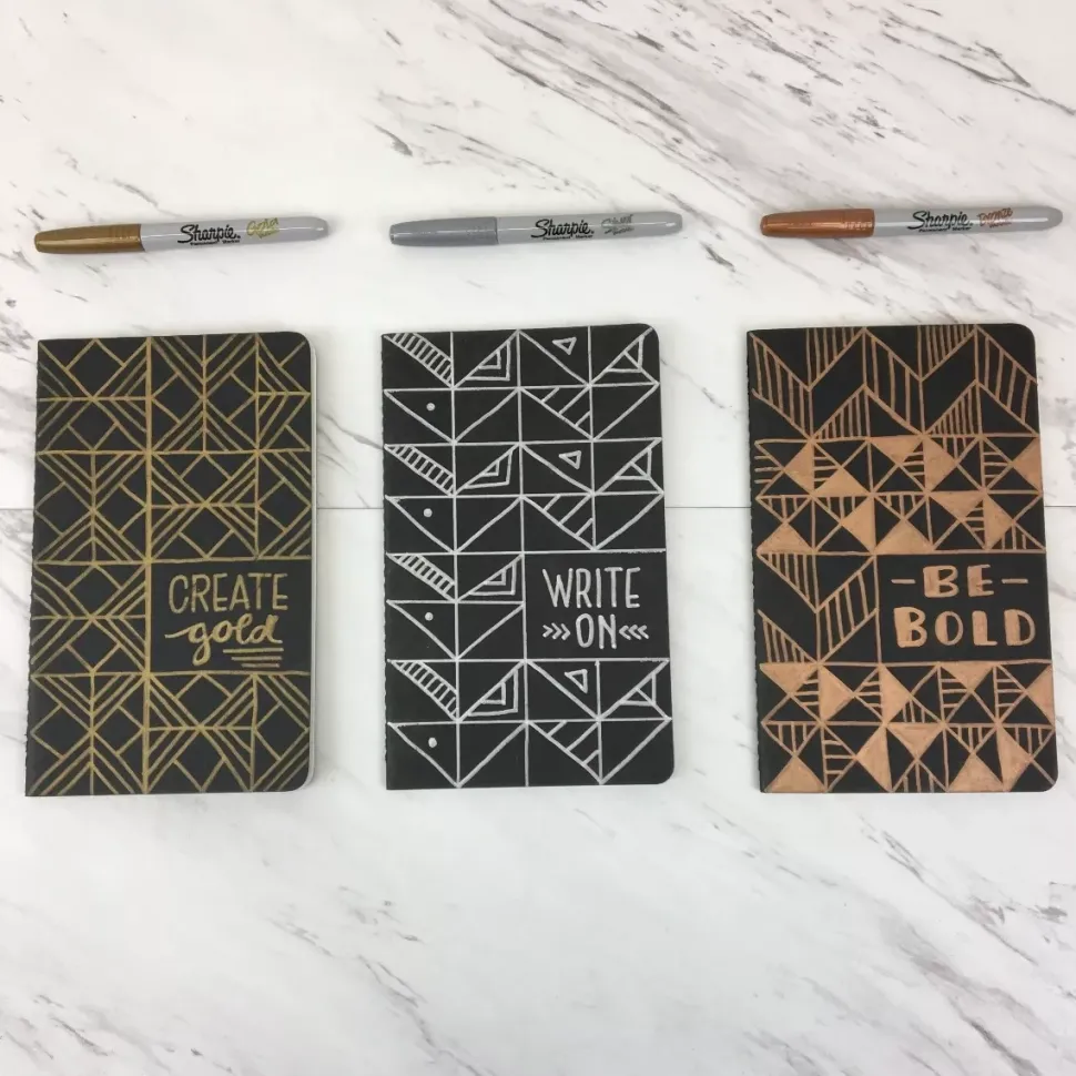 Set 3 Rotuladores Permanentes Metálicos Punta Fina Sharpie