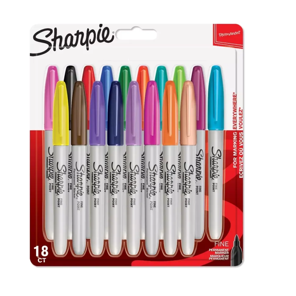 Set 18 Rotuladores Permanentes Punta Fina Sharpie