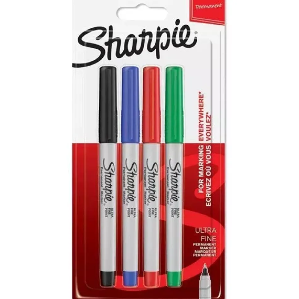 Set 4 Rotuladores Permanentes Punta Ultra Fina Sharpie