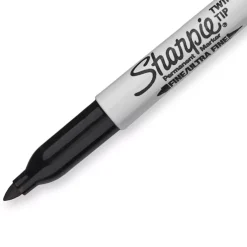 Set 2 Rotuladores Permanentes Doble Punta Fina y Ultra fina Sharpie