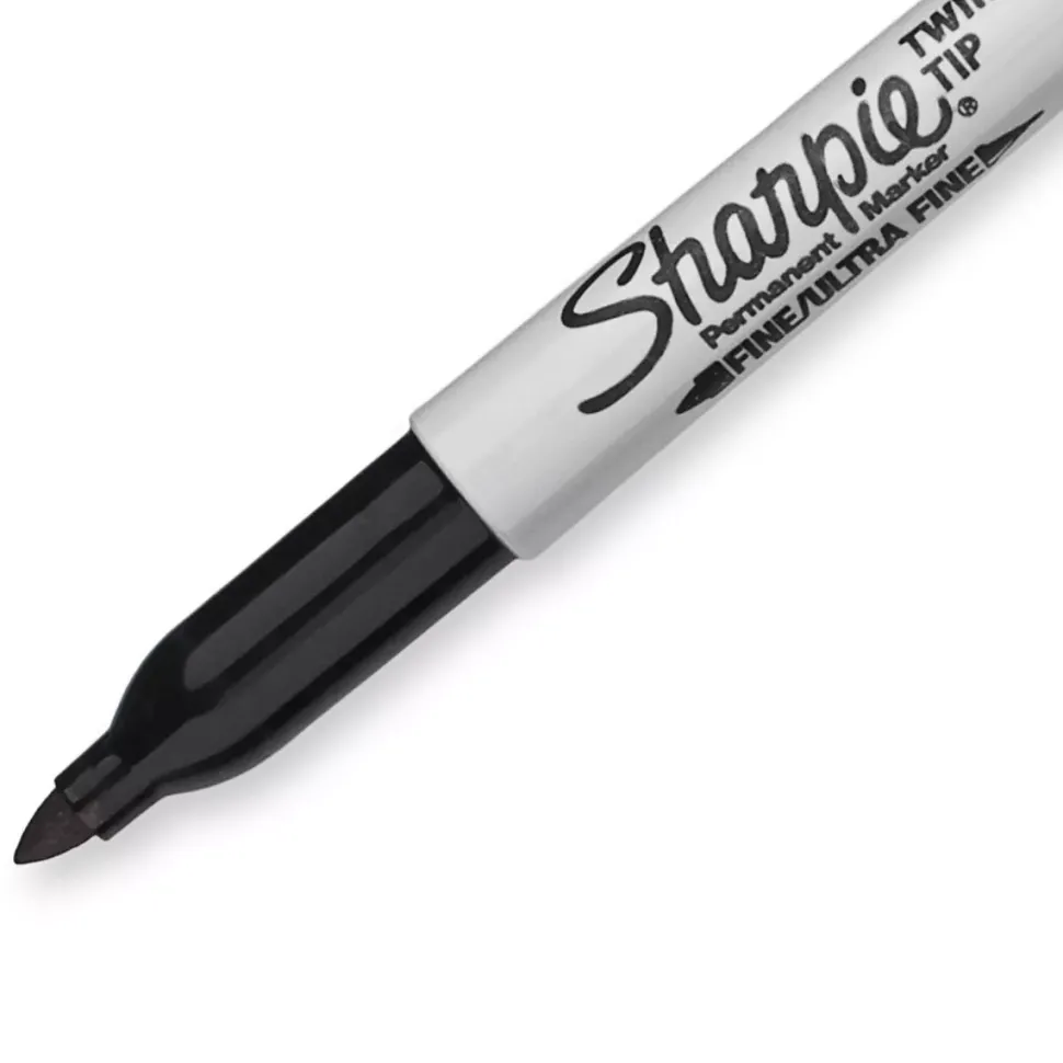 Set 2 Rotuladores Permanentes Doble Punta Fina y Ultra fina Sharpie