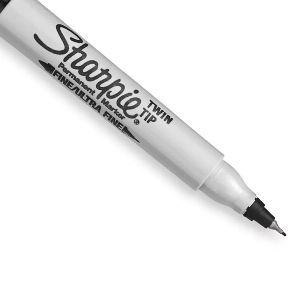 Set 2 Rotuladores Permanentes Doble Punta Fina y Ultra fina Sharpie