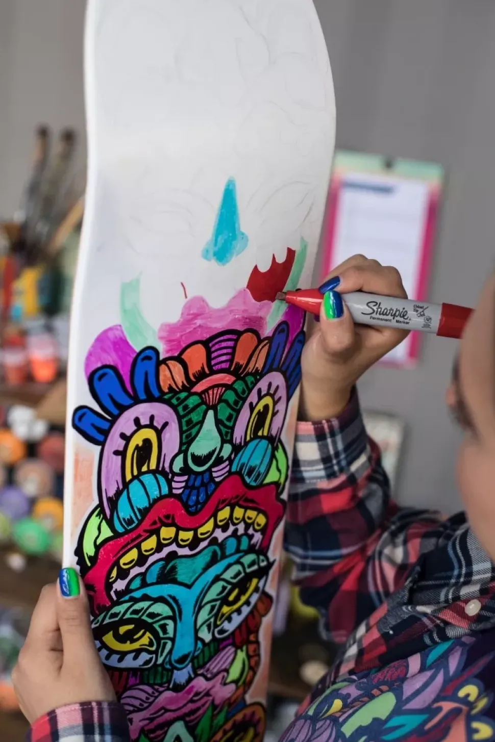 Set 24 Rotuladores Permanentes Punta Fina Electro Pop Sharpie