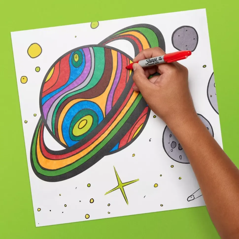 Set 24 Rotuladores Permanentes Punta Fina Electro Pop Sharpie