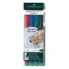 Set 4 Rotuladores Permanentes Fino Multimark Faber-Castell