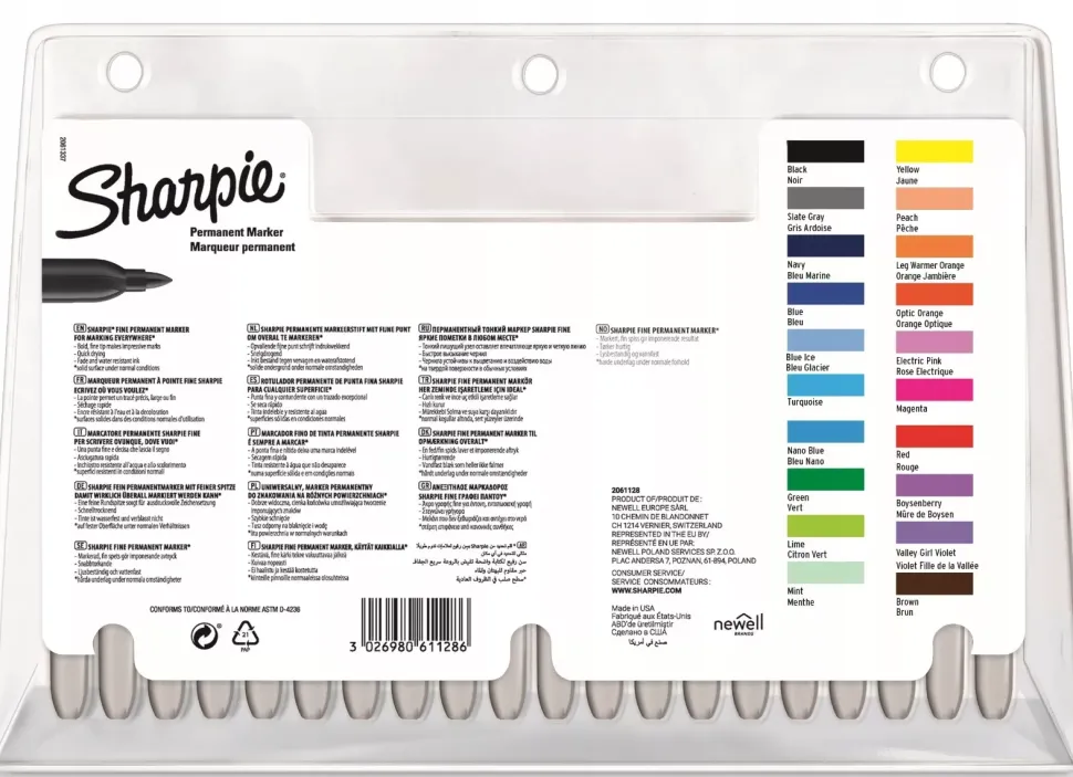 Set 20 Rotuladores Permanentes Punta Fina Sharpie