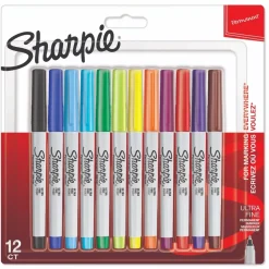 Set 12 Rotuladores Permanentes Punta Ultra Fina Sharpie