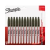 Set 12 Rotuladores Permanentes Punta Fina Negro Sharpie