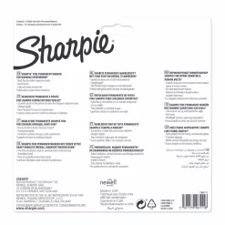 Set 12 Rotuladores Permanentes Punta Fina Negro Sharpie