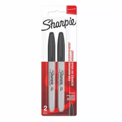 Set 2 Rotuladores Permanentes Punta Fina Negro Sharpie