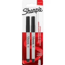 Set 2 Rotuladores Permanentes Punta Ultra Fina Negro Sharpie
