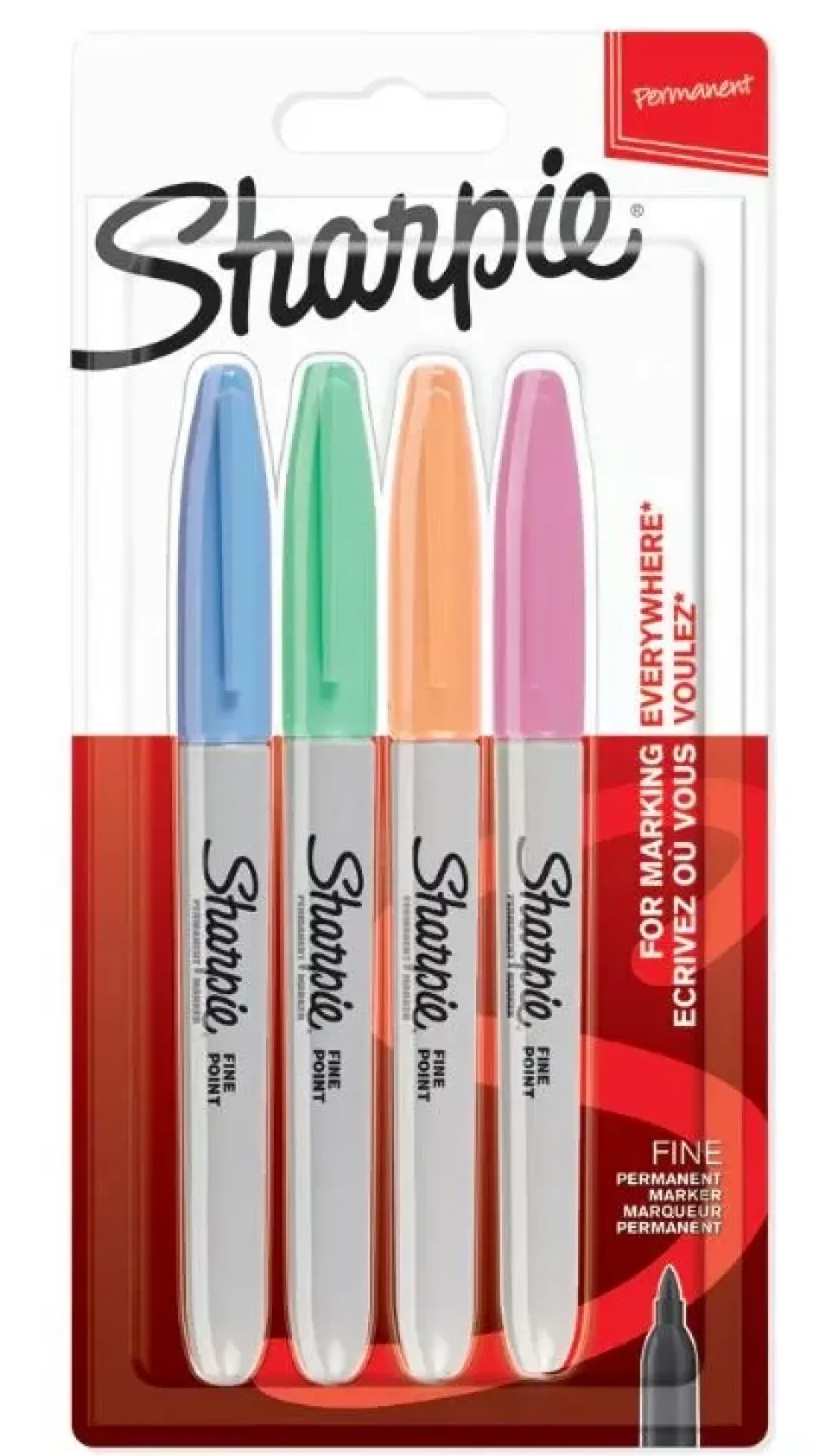 Set 4 Rotuladores Permanentes Punta Fina Pastel Sharpie