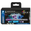 Set 6 Rotuladores pincel azules y violetas Multi Ink Staedtler