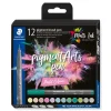 Set 12 Rotuladores pincel colores pastel Multi Ink Staedtler