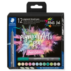 Set 12 Rotuladores pincel colores pastel Multi Ink Staedtler