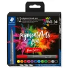 Set 12 Rotuladores pincel colores básicos Multi Ink Staedtler