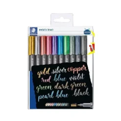 Set 10 Rotuladores Pincel Metálicos Staedtler