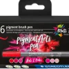 Set 6 Rotuladores pincel rojos y rosas Multi Ink Staedtler