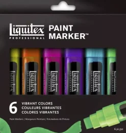 Set 6 rotuladores punta ancha Vibrantes Liquitex