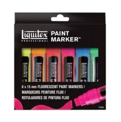 Set 6 rotuladores punta ancha Fluorescente Liquitex