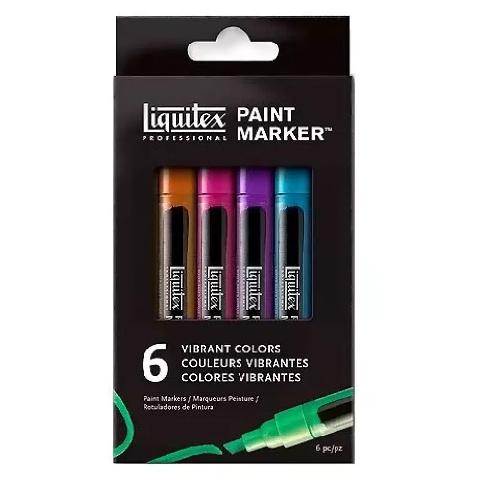 Set 6 rotuladores punta fina Vibrantes Liquitex