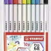 Set 10 Rotuladores STABILO Pen 68 Brush