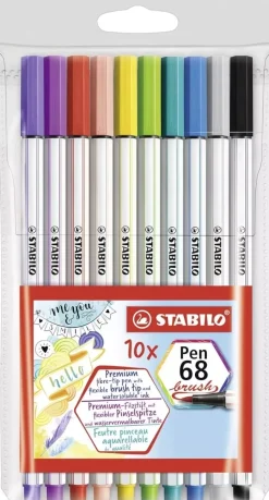 Set 10 Rotuladores STABILO Pen 68 Brush