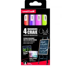 Set 4 Rotuladores surtidos PWE5M Uni Chalk Posca