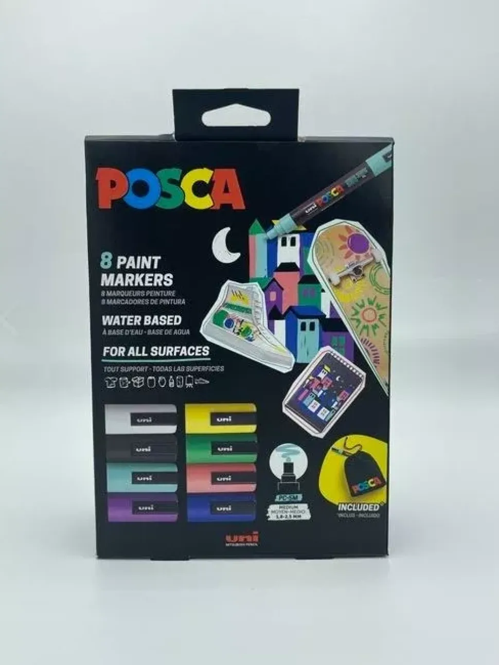 Set 8 rotuladores surtidos y bolsa Xmas Edition Posca