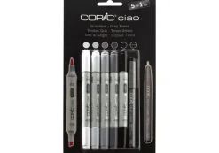 Set 5+1 rotuladores Tonos Grises Copic Ciao