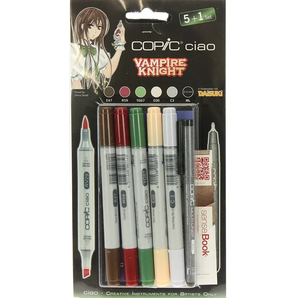 Set 5+1 rotuladores Vampire Knight Copic Ciao