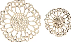 Set 2 siluetas de madera Girasoles Botánica Artemio