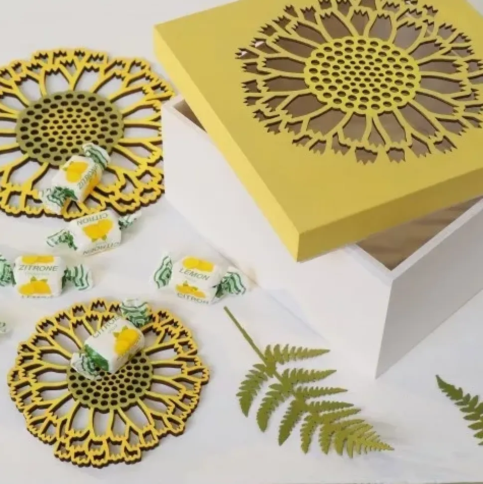 Set 2 siluetas de madera Girasoles Botánica Artemio