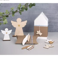 Set 2 Siluetas Ángel de Madera Rayher