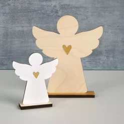 Set 2 Siluetas Ángel de Madera Rayher