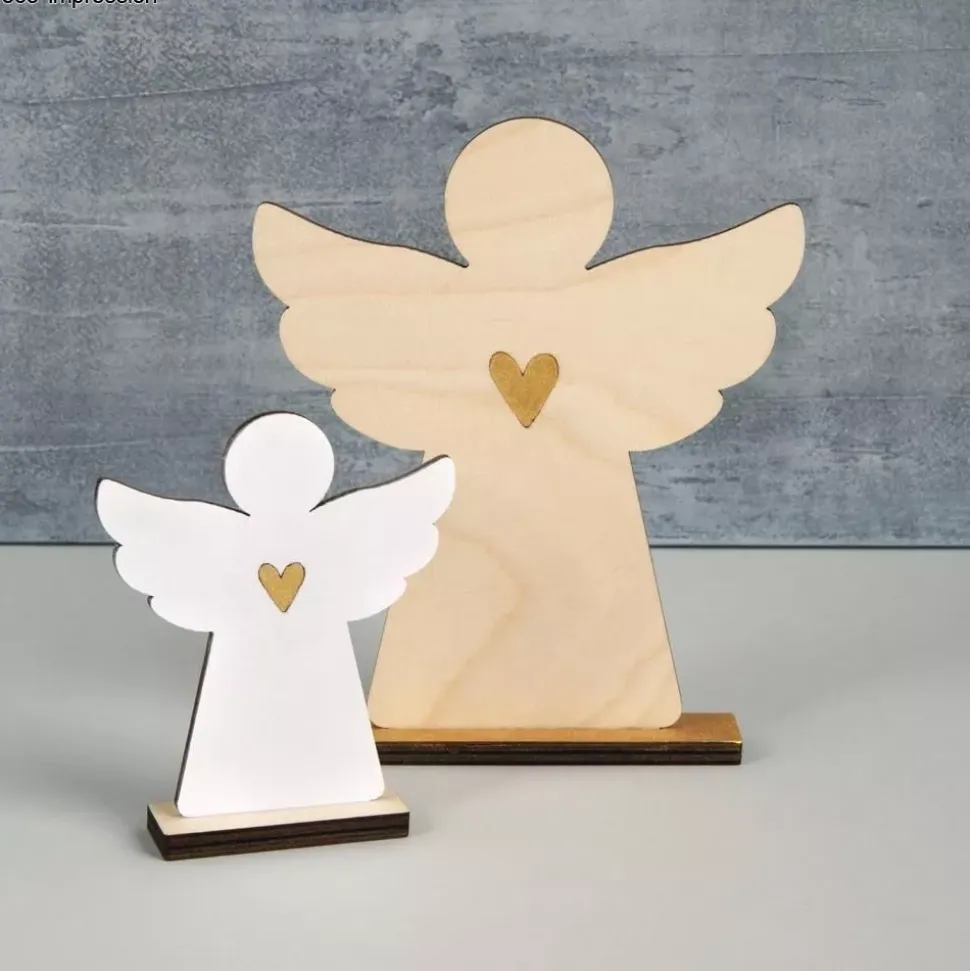 Set 2 Siluetas Ángel de Madera Rayher