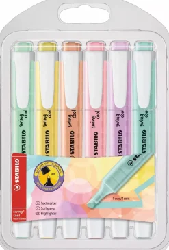 Set 6 Subrayadores Pastel STABILO Swing Cool